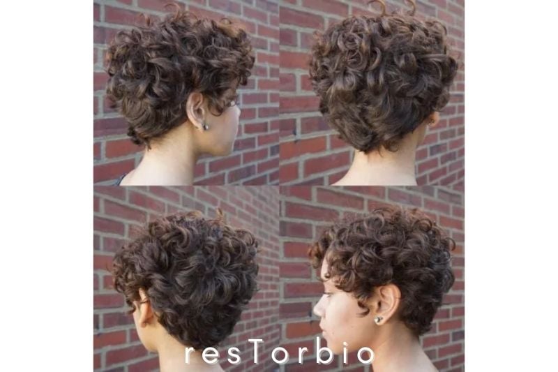 Curly Pixie with V-Cut Nape