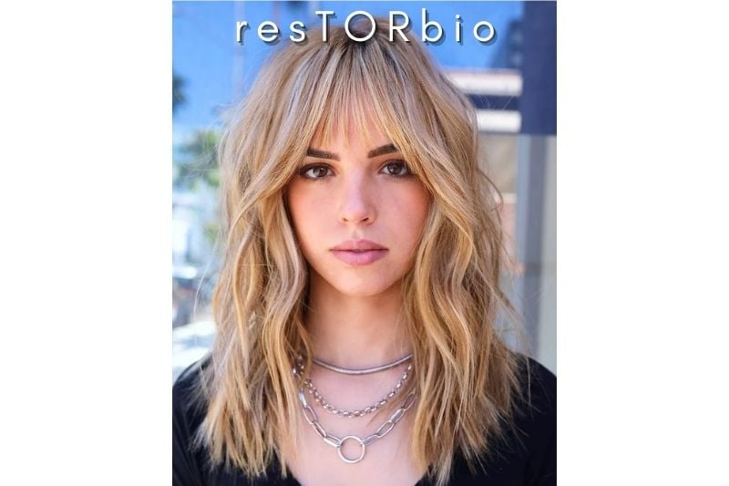 Midi Shag with Face-Framing Highlights