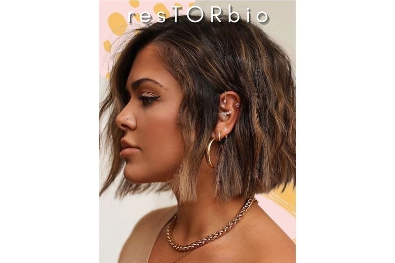 Side Parted Tousled Bob