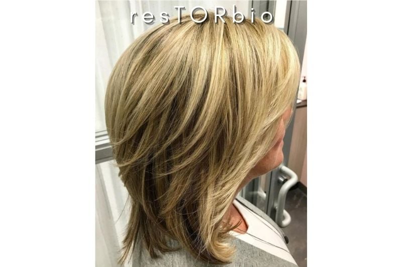 Inward Swirling Feathered haircut