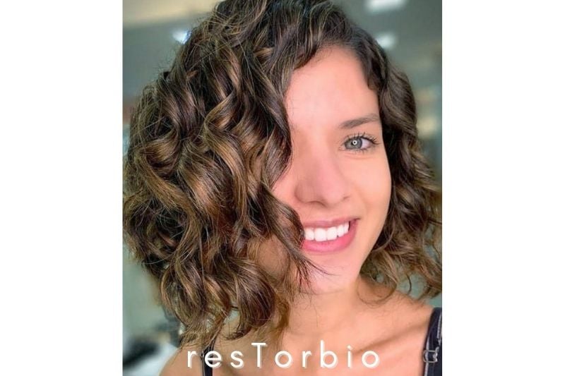 Curly Bob with Chin Length