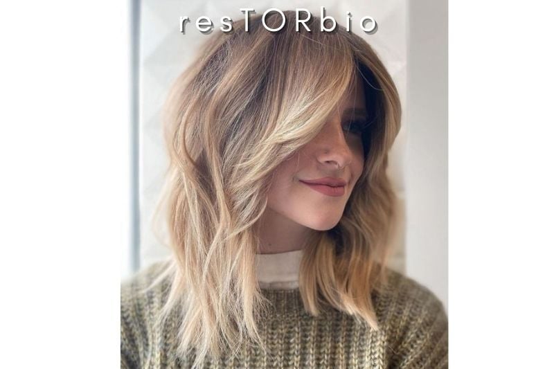 Voluminous Feathered Lob and Bangs