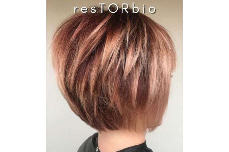 Rose Gold Feathered Bobby